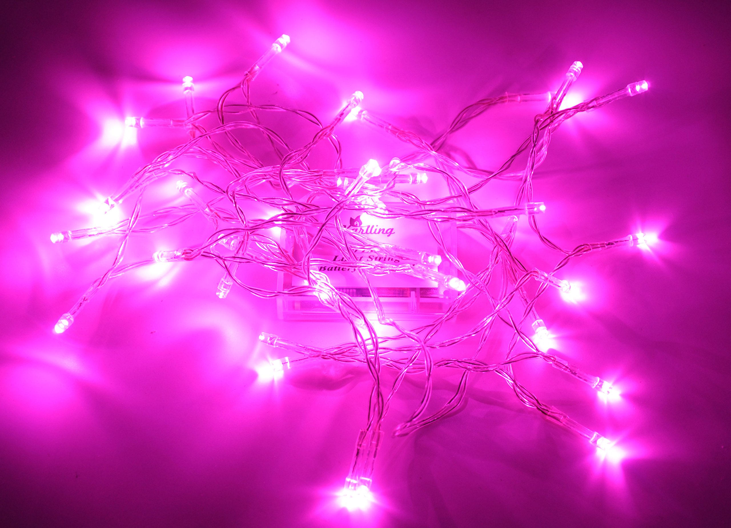 Amazon.co.jp: Karlling 電池式 ピンク 40 LED フェアリーライト